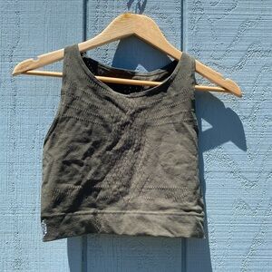 Olive green Free People crop top